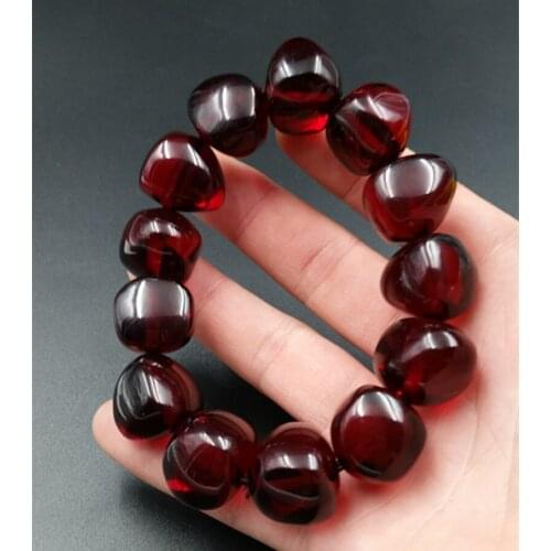 High fashion imitation natural amber bucket bracelet Blue/red/Wasp wax white gold wrist massager