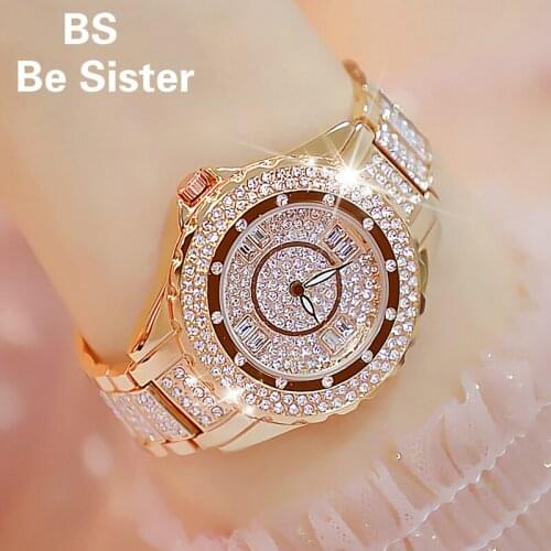 Crystal Women Watches designer brand luxury Diamond Rose Gold Woman Watch stylish Elegant ladies Wrist Watch Montre Femme 2019