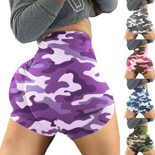 2021 Newest Hot Women High Waist Summer Camouflage Sports Fitness Shorts Gym Yoga Tights Running Exercise Short Sexy Women Short