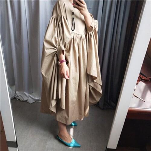 SuperAen Europe Fashion Shirt Dress Women Solid Color Cotton Ladies Dress 2021 Autumn New Casual Wild Women Clothing