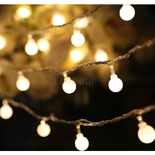 1pcs free shipping 33ft / 10M 100 LED Globe String Lights Warm White Ball Fairy Light Party for Christmas