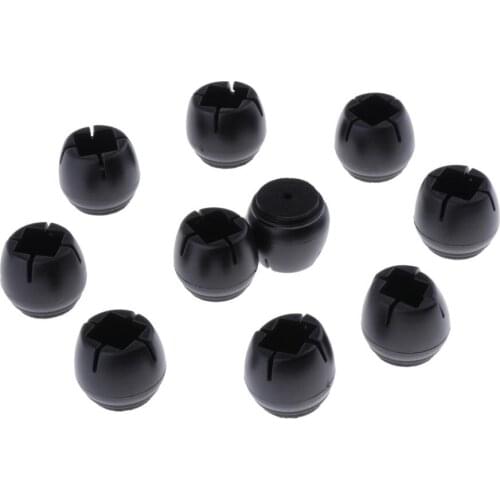 10pcs Round Chair Leg Floors Protector PVC Caps Covers for Outdoors Hardwood Furniture Feet Pads Black