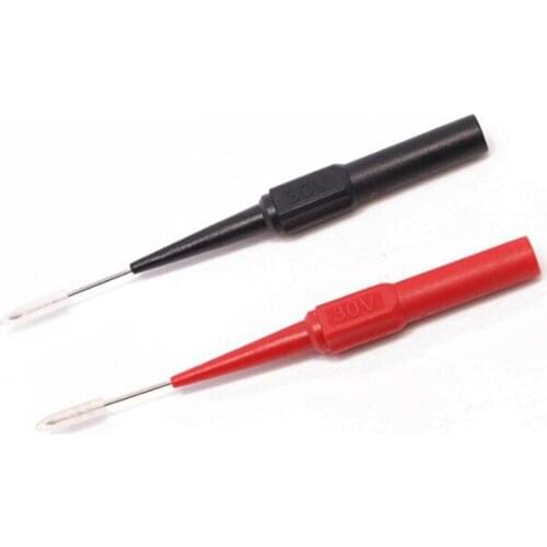 2 Pcs/Set Best Sale Copper Test Lead Probe Stainless Steel Needle Jack For Multimeter Tool Black/Red Tools Accessories Sondear