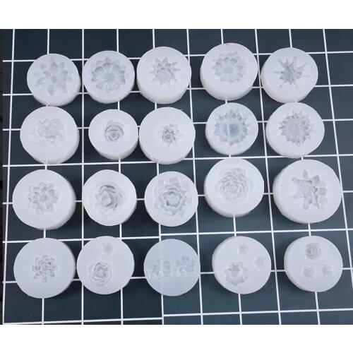 20 Style Flower Bloom Rose shape Silicone Fondant Soap 3D Cake Mold Cupcake Jelly Candy Chocolate Decoration Baking Tool Moulds