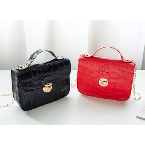 2021 Fashion Women Small Crossbody Bag Classic Crocodile Pattern Shoulder Handbags Lightweight Chain Strap Messenger Purse