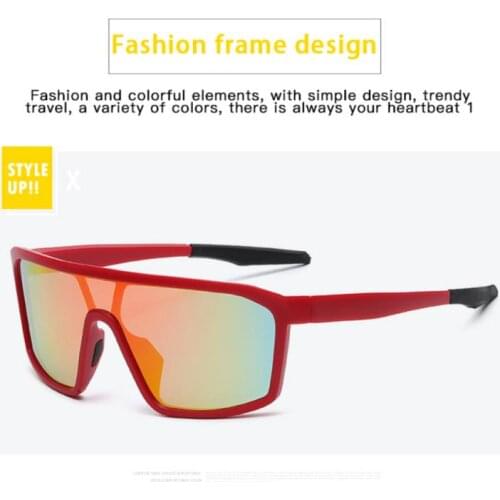 2021 Outdoor Cycling Glasses Men MTB One-piece Lens Bicycle Sunglasses PC Fishing Hiking Sports Safety Goggles UV400 Eyewear