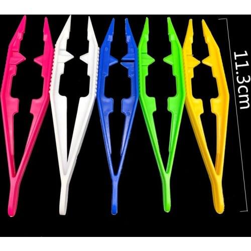 5pcs Plastic Beads Clip Color Tweezers Rhinestone Jewelry Accessories