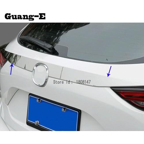 Car Sticker Stainless Steel Rear Door Tailgate Frame Plate Trim Lamp Parts For Mazda CX-5 CX5 2nd Gen 2017 2018 2019 2020