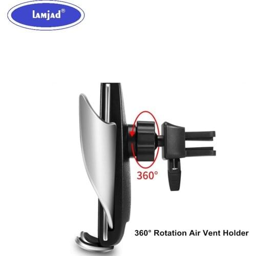 S5 Car Wireless Mobile Charger Automatic Phone Holder Infrared Fast Qi Quickly Car Clamping Mount Air Vent for Samsung Huawei