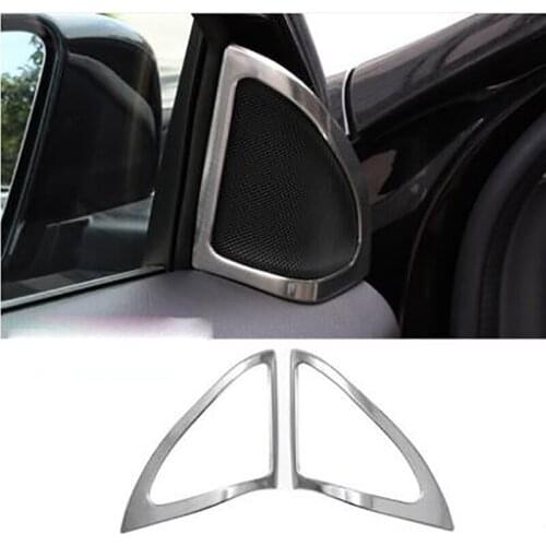 Car-styling ABS Chromium Cover Interior Door Audio Speaker decoration decals For Mercedes Benz GLA X156 180 200