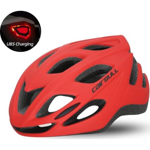 Cairbull Road Helmets Ventilated with USB Charging Taillight Safety Helmet Adults Men Women EPS Integrally-Molded Helmet