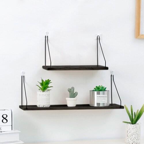 30x16.5x15.8cm Books Wall Shelves Iron Bedroom Living Room Floating Ornament 1pc Wooden Storage Put Stationery Books