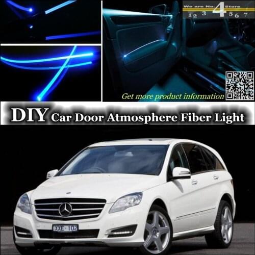 For Mercedes Benz R-Class 2005~2016 interior Ambient Light Tuning Atmosphere Fiber Optic Band Lights Door Panel illumination