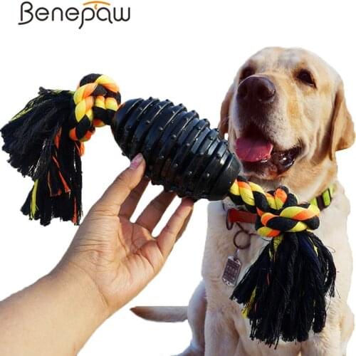 Benepaw Durable Dog Rope Toy Ball Interactive Tug Of War Safe Teeth Cleaning Pet Chew Toys For Aggressive Chewer Puppy Training
