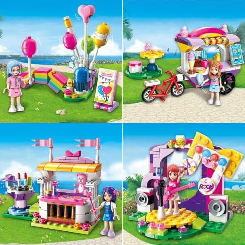 Toy Puzzle Building Blocks Girls Princess Castle Garden Girls Puzzle Gifts Educational Girl Toys Figures Accessory Model