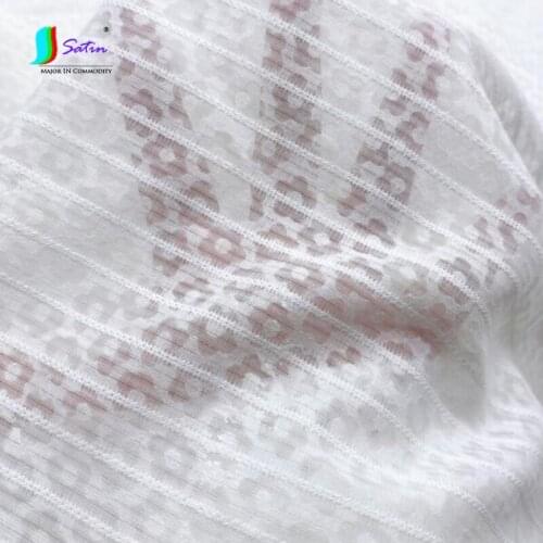 Ins Korean White Plum Blossom Jacquard Transparent Cotton Fabric DIY Hand Childrens Skirt Shirt Background Cloth Soft Fabric