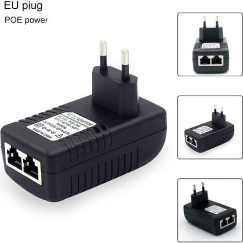 2 PCS Poe injector Video surveillance Dc12V/24V/48V plug EU/US Plug For Poe camera POE power Adapter for ip poe camera Plug