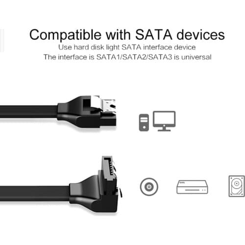 SATA Cable 3.0 To Hard Disk SSD Adapter HDD Cable Straight 90 Degree Sata 3.0 Cable For Asus MSI Gigabyte Motherboard