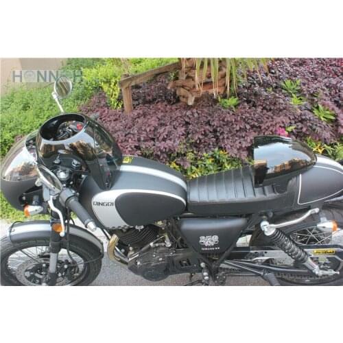 Cafe racer fairing with Black seat cover Retro motorcycle headlight fairing mirrors hood Vintage UNIVERSAL FIT 7" HEADLIGHT GBB2