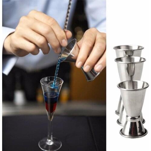 1PCS Stainless Steel Slim Double Jigger Cocktail Measuring Jigger Liquor Mearing Cup Martini for Measuring Tools Bar equipment