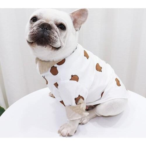 French Bulldog Fashion Pet Dog Shirt Clothes For Small Medium Puppy Dogs Clothing Coat Costumes Schnauzer Dropshipping LAC14