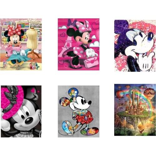 DISNEY Diamonds Painting Cartoon Mickey Series Diamond Embroidery Cross Stitch Kits Mosaic Home Decortion Chrismas Gift