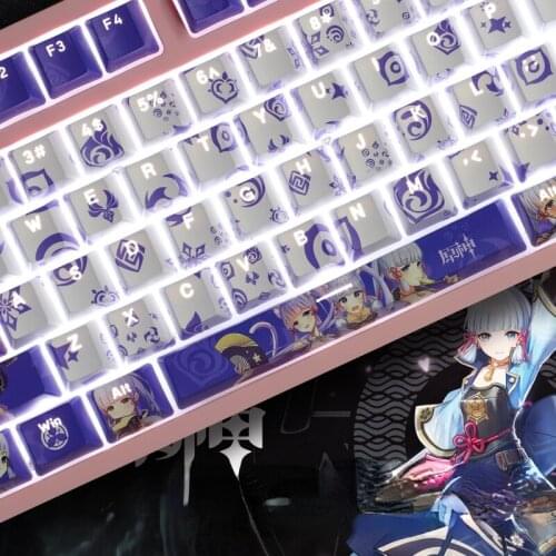 Original Divine Carving Sunny Keycap Anime Personality PBT Sublimation Mechanical Keyboard Translucent Keycap 104 Key Cherry