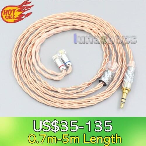 LN007194 Silver Plated OCC Shielding Coaxial Earphone Cable For UE11 UE18 pro QDC Gemini Gemini-S Anole V3-C V3-S V6-C