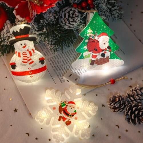 Christmas LED Light Xmas Tree Decor Santa Claus Snowman Snowflake Christmas Socks Decor Merry Christmas Decor For Home 2022