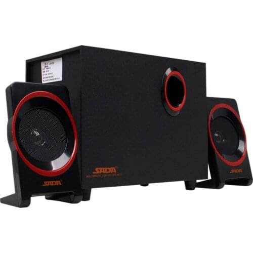 SADA Wooden Speaker 3.5mm Plug with USB Power Supply Speaker Combination for Computer Laptop Home Audio and Video