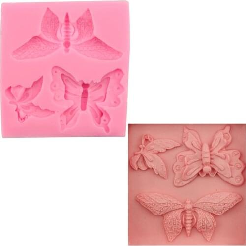 Butterfly series fondant silicone mold chocolate pastry baking cake mold handmade DIY glue ornaments decoration