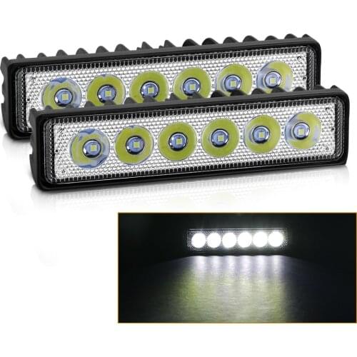 LED Headlights 18W For Auto Motorcycle Truck Boat Tractor Trailer Offroad Working Light 6LED Work Light Spotlight Work Light 12V