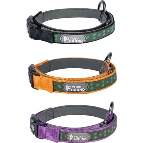 Reflective Dog Collar with Safety Locking Buckle Adjustable Nylon Pet Collars For Puppy Small Medium Large Dogs Pet Accessories