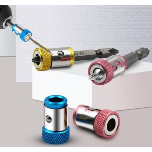 1/4'' Universal Magnetic Ring Metal Screwdriver Bit Magnetic Ring For 6.35mm Shank Anti-Corrosion Drill Bit Magnet Powerful Ring