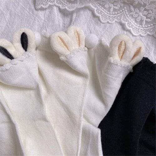 Japanese Women Kawaii Socks Lolita Cute Rabbit Ears Sock Cosplay Cotton Maid Tube Socking Short Socks Accessories B1823