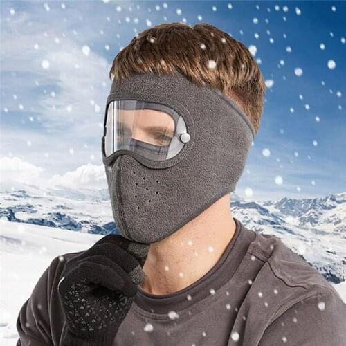 Face guard Autumn and Winter Outdoor Thickened Warm Masked Hat Suede Riding Windproof GOGGLES ANTI FOG Mask