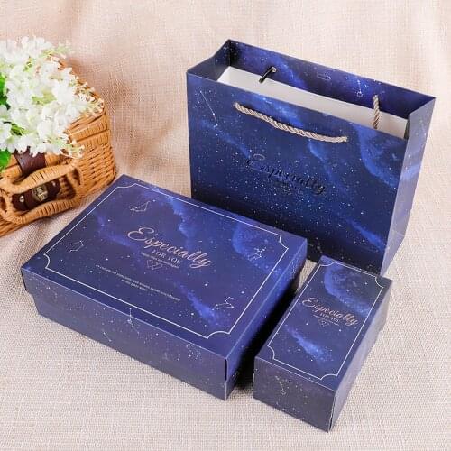 Starry sky gift bags with handles married joyful candy box High grade gift box packaging wedding gifts for guests handbags suit