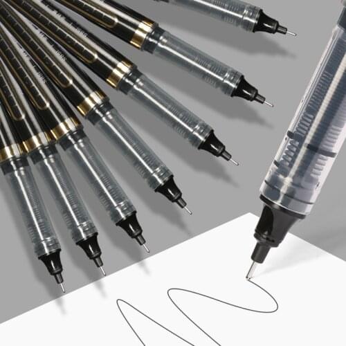 0.5mm Black Ink Straight Liquid Roller Ball Gel Pen Signature Pen School Office Supply Promotional Gift