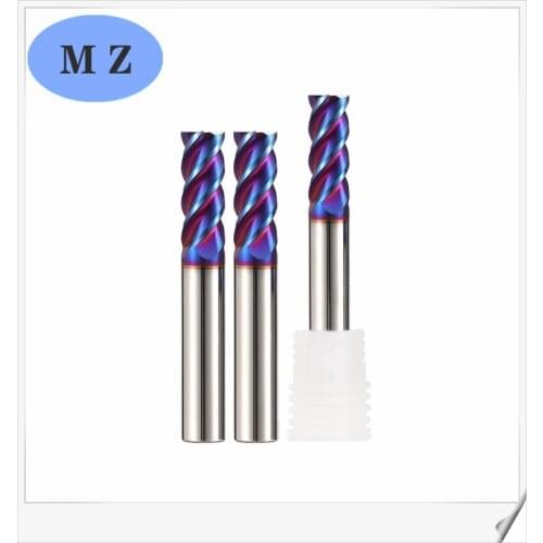 1pcs HRC65 HRC60 HRC55 HRC45 4flute 4mm-8MMmm carbide endmill cutters for cnc machine mill tungsten alloy millling cutter Tools