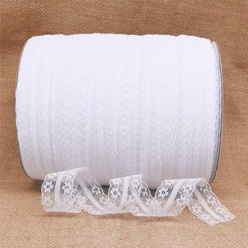 10 Yards White Lace Trim Polyester Embroidered Lace Ribbon DIY Bowknot Crafts Sewing Fabric for Clothing Accessories Trimmings