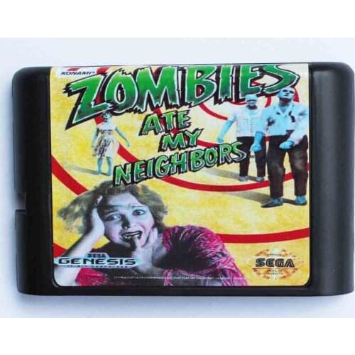 Zombie Ate My Neighbors 16 bit MD Game Card For Sega Mega Drive For Genesis