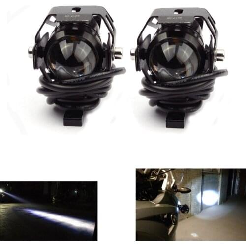 2pcs Mini U5 LED Motorcycle Headlight12V 3000LM Transform Spotlight Water Resistant Aluminum Alloy Quality Car LED Lights Switch