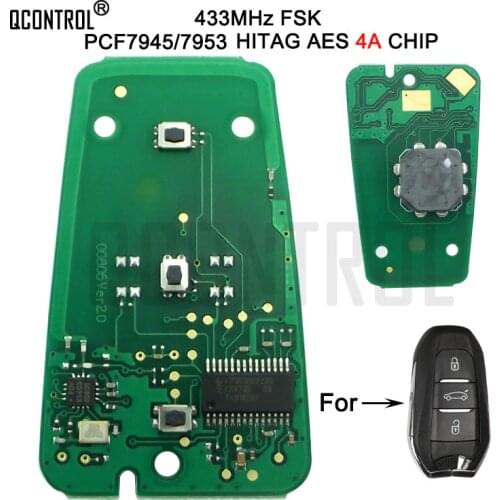 3 Buttons DS Smart Remote Key PCB 433MHz 7945 Chip for Peugeot 508/Citroen C4