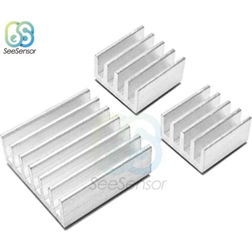 3pcs/set Adhesive Raspberry Pi Heatsink Cooler Pure Aluminum Heat Sink Set Kit Radiator For Cooling Raspberry Pi 2 B