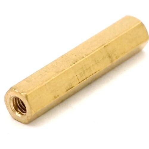 5pcs M3*25mm Female Hex Screw Brass PCB Standoffs Hexagonal Spacers Double Pass Post