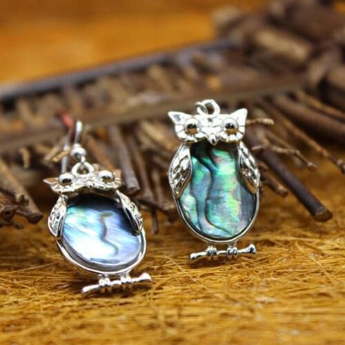 6/12/24 Pair Natural Abalone Shell Earrings For Women Exaggerated Animals Tortoise Owl Earrings Jewellry Female For Wholesales