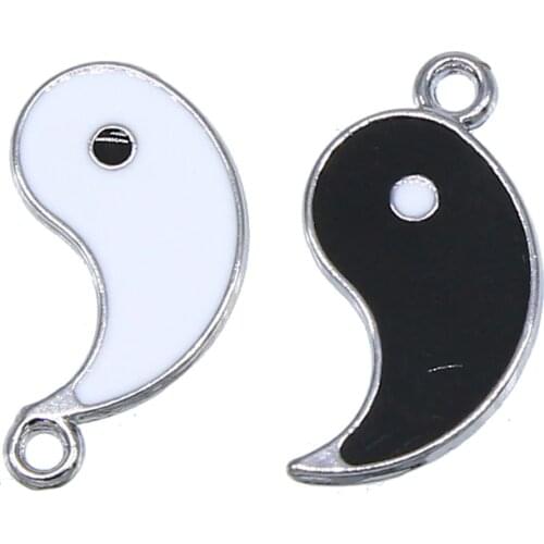 6pcs couple jewelry yin and yang broken necklace best friend handmade pendant pendant accessories