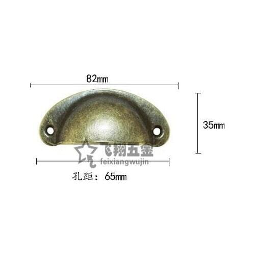 A1 Vintage cabinet drawer handles knobs jewelry wooden box pulls antique Wardrobe furniture small Shell handle