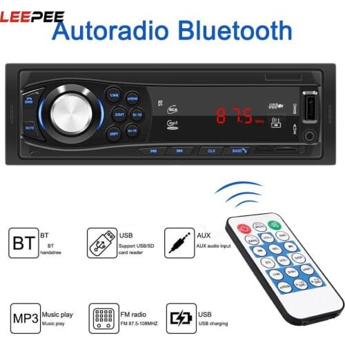 Bluetooth 12V Auto FM Stereo Audio Radio USB/SD/AUX-IN Control Car MP3 Player 1Din