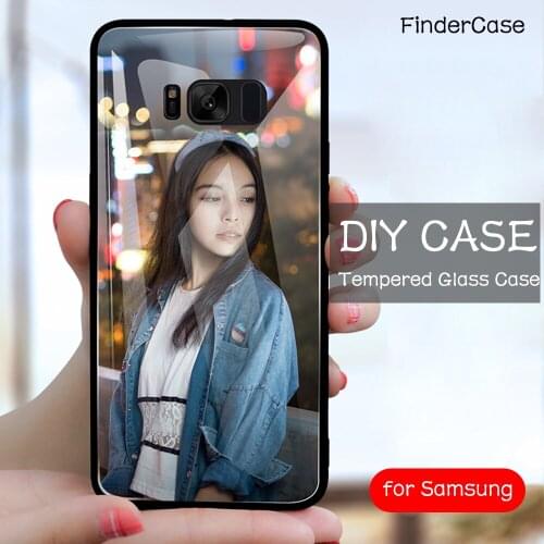 DIY cover for Samsung Glass Hard Back Printed Cover for Samsung Galaxy Note 8 9 Note 10 S8 S9 S10 Plus lite Case